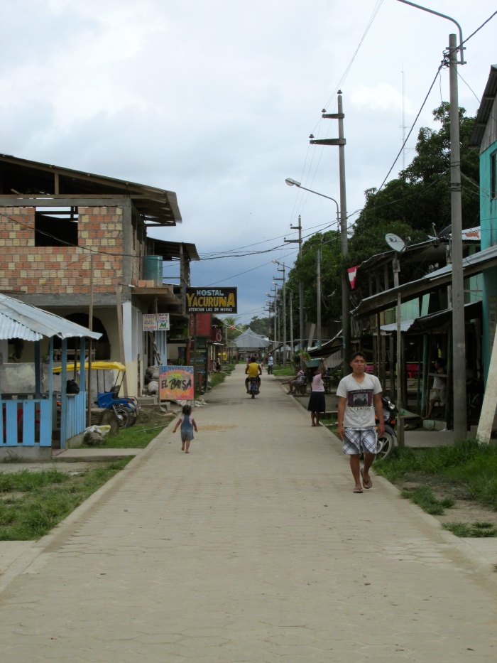 The streets on the Peruvian island