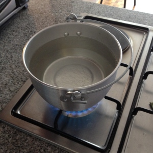 Boiling water for my clothes